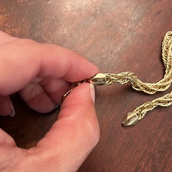 10kt yellow gold spiga barrel bracelet 8 in. By Michael Anthony real gold - Picture 3 of 6